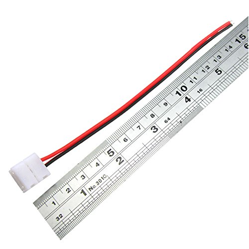 2 Pin 5/8/10mm Single Head LED Fast Wire Cable Connector For 5050/5630 Single Color Flex LED Strips Light